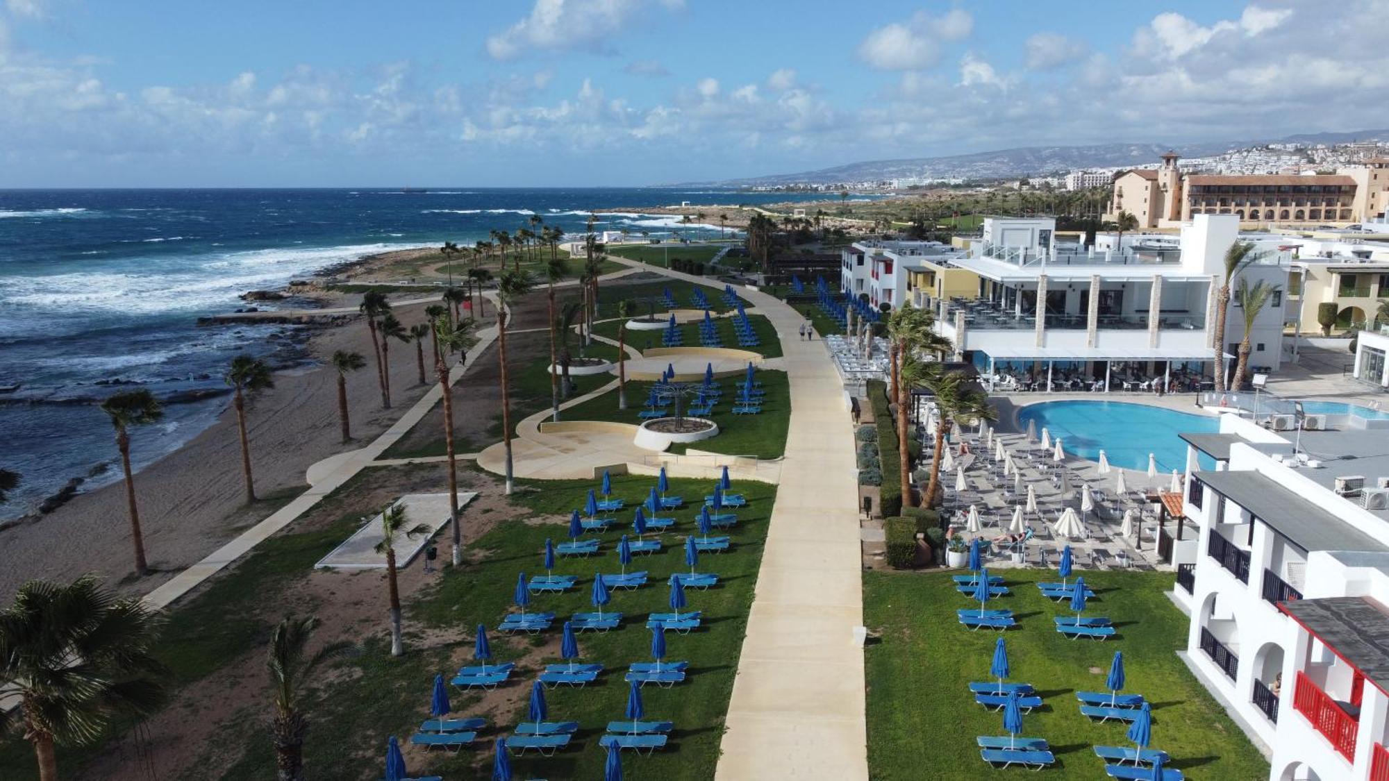 Eden Blue-Horizon 1B, Paphos, Sea View, Pool Apartment Konia Bagian luar foto